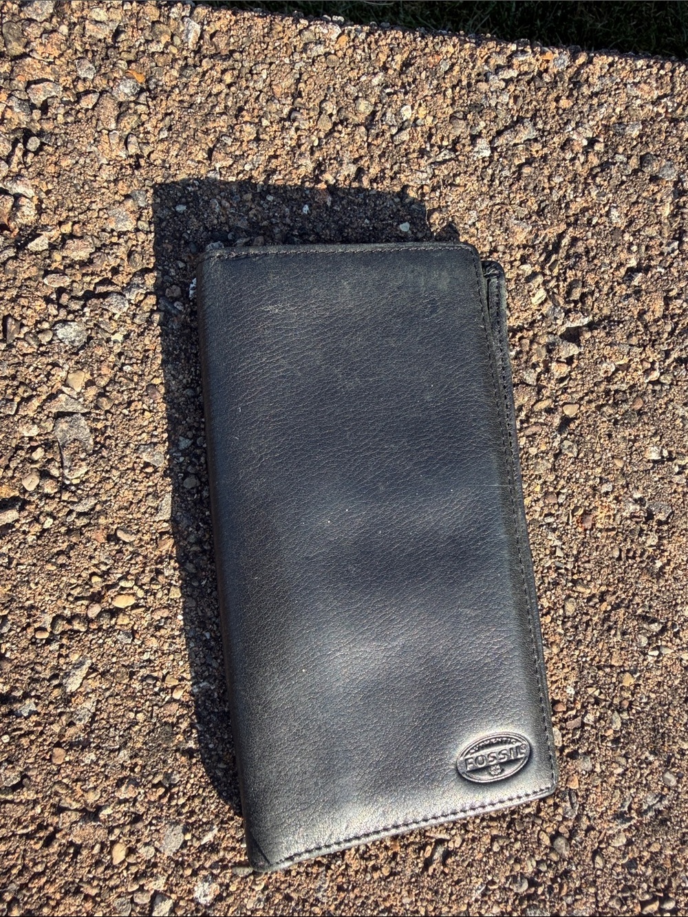 Fossil Black Leather Long Wallet